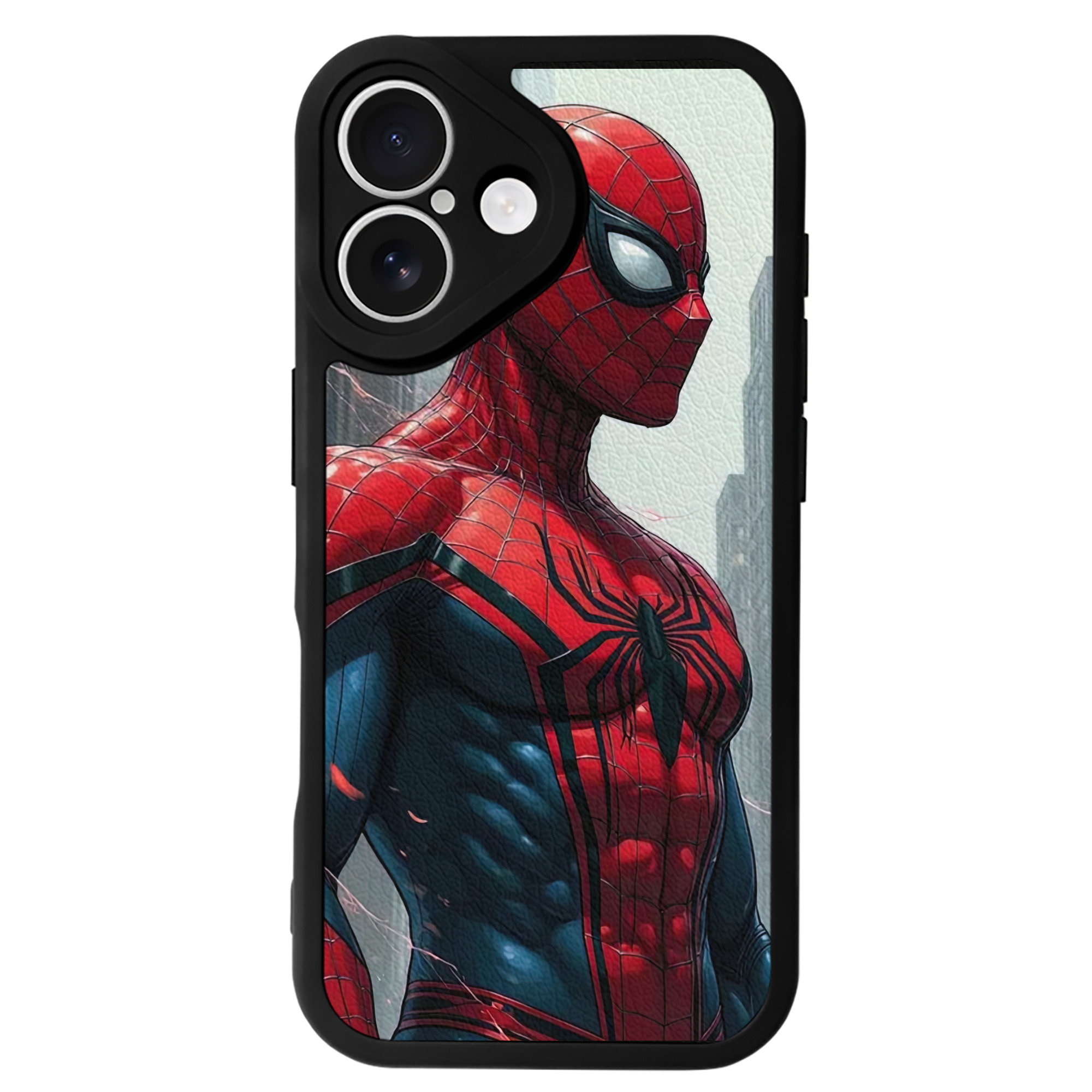 Spider Man スパイダーマン 【iPhone 16シリーズ対応】シリコンスマホケース（レザー調） 材質：シリコン
